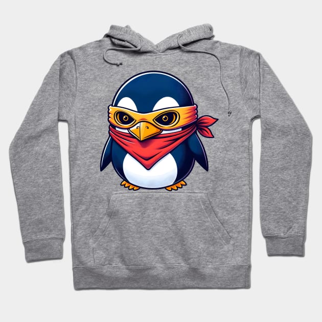 Penguin thief Hoodie by Japanese Fever